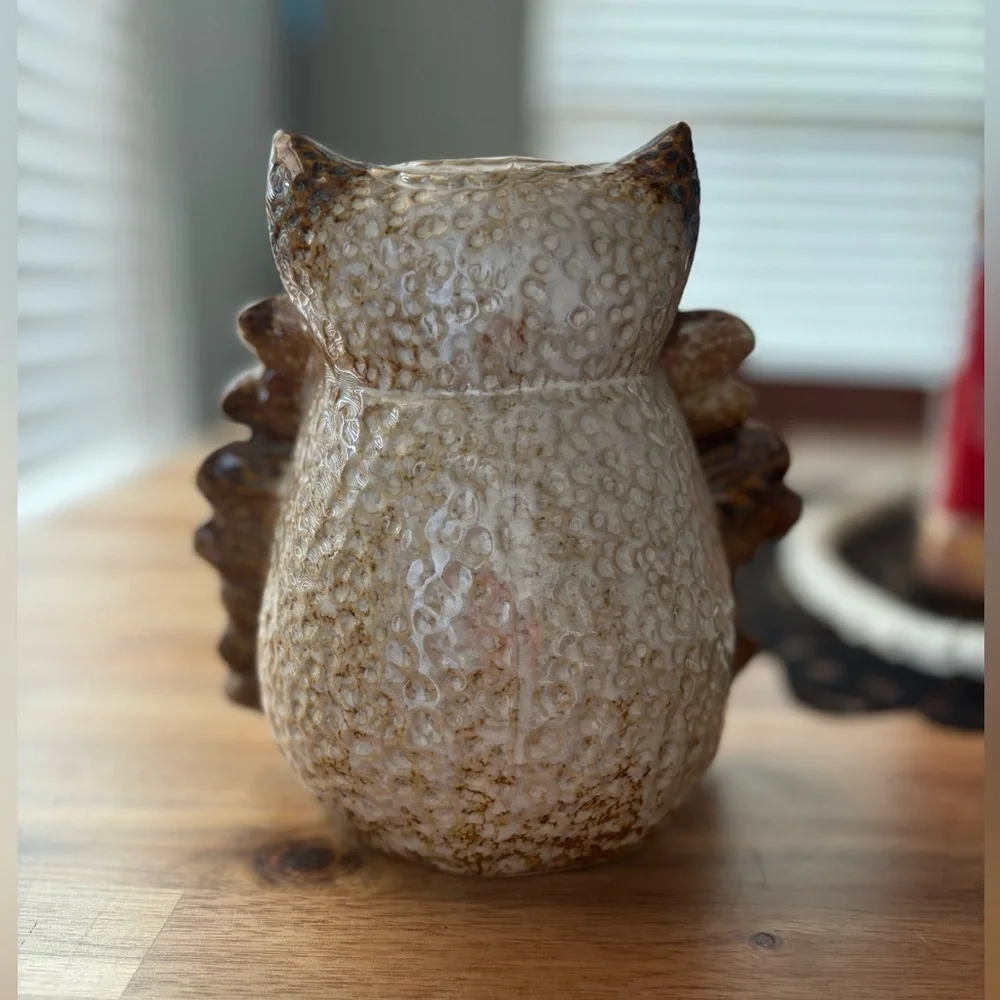 Farmhouse Retro Look Ceramic Welcome Owl